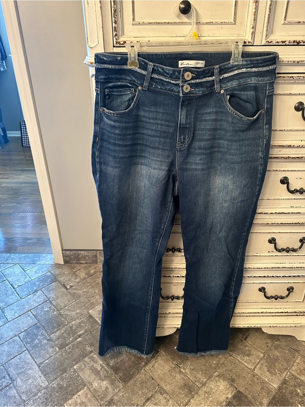Maurices Dark Blue Cropped Ankle Jeans